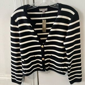 BNWT J.Crew Emilie Sweater Lady Jacket in Black Ivory